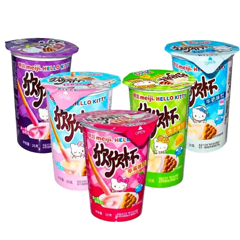 Wholesale Japanese 25g Meijis Chocolate Coated Biscuit Sticks Sweet Exotic Snacks Low-Carb Sugar-Free Features Discounted Box