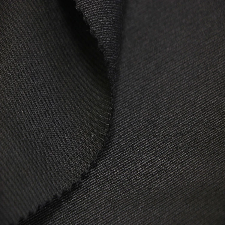 Black  Wool Fabric Gabardine Woolen Fabric  For Suit W-045