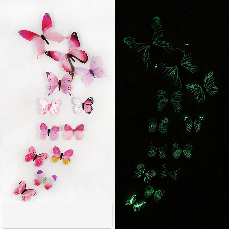 DIY Home Night light Dark Star Beautiful Glow Butterfly Wall Decor Stickers