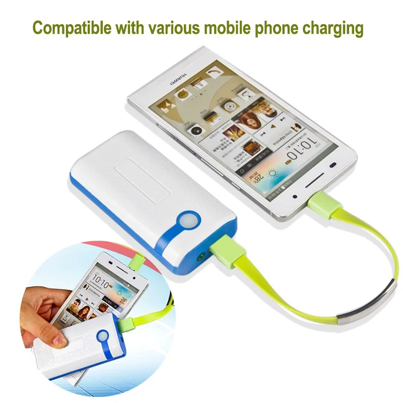 New bracelet  silicone data cable, Creative Bracelet Universal Charging Cable for cell phone