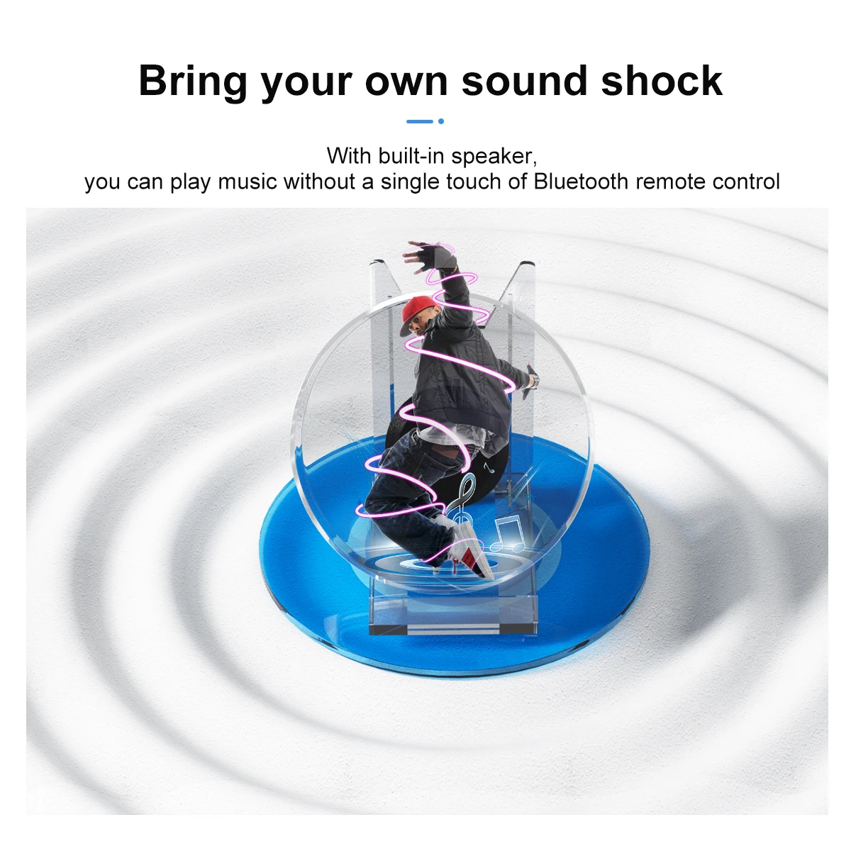 Desktop naked-eye 3D holographic projection fan screen mini small size LED rotating screen suspended stereoscopic hologram