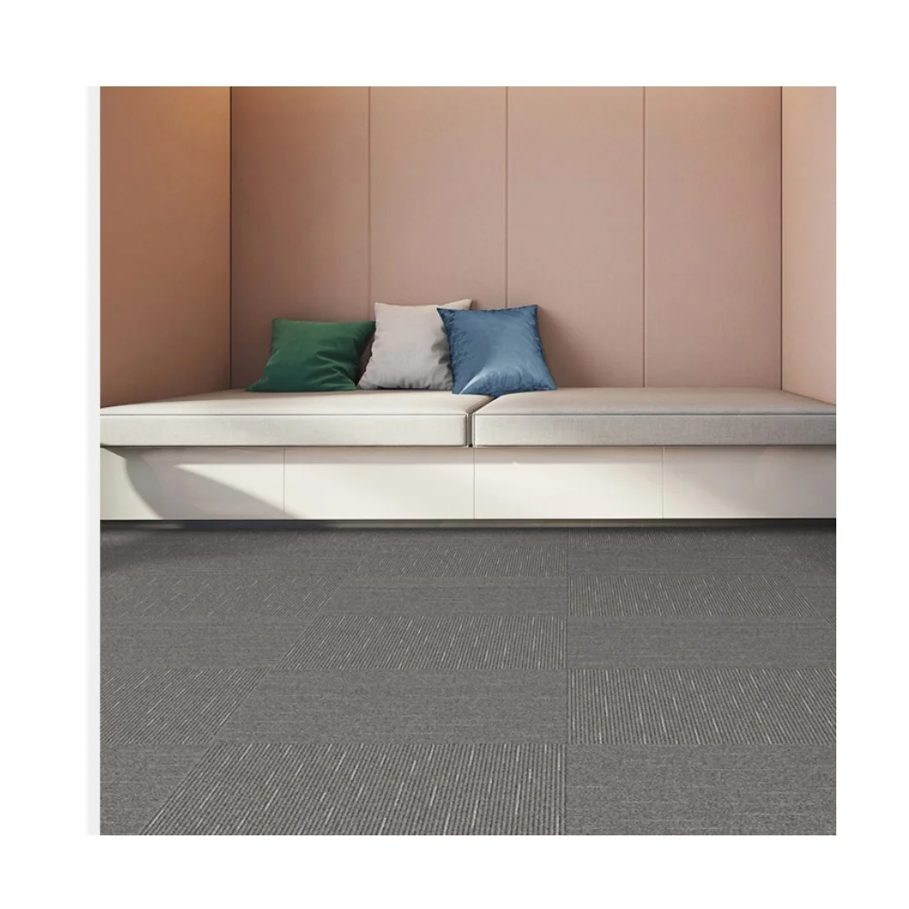 Kaili Luxury Hotel PP Nylon Jacquard Commercial Office Carpet Tiles PVC Floor Square Carpet Qingdao 50x50 Wall-to-Wall Carpets