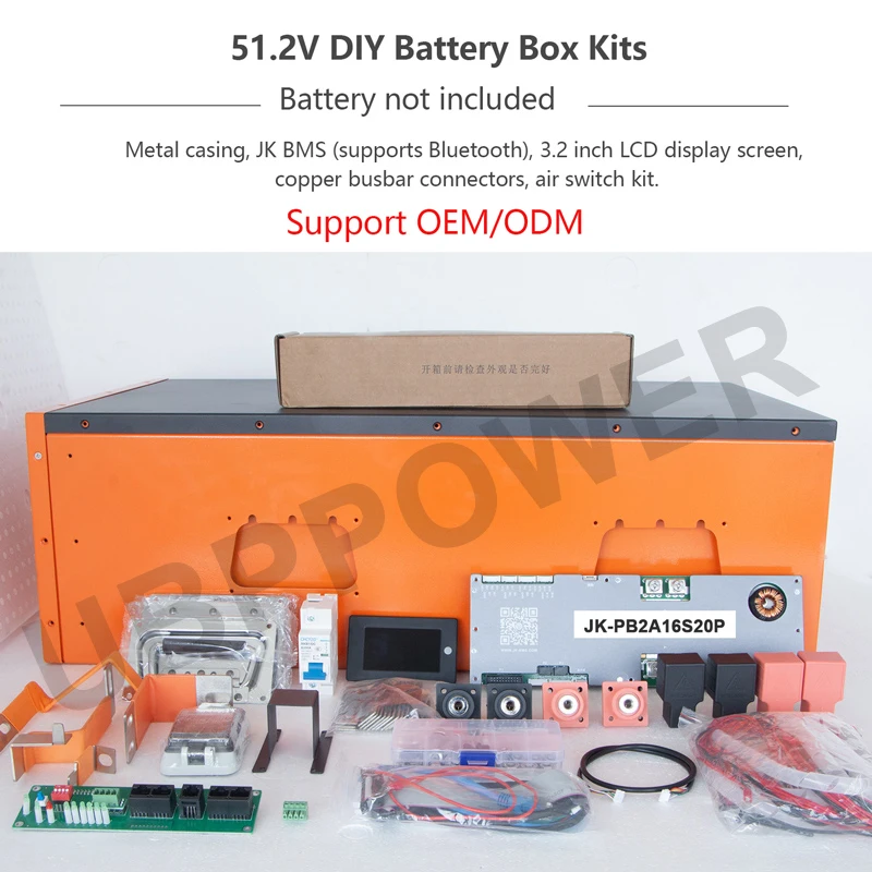 New Arrivals Customized 16S Lithium LiFePo4 230Ah 314Ah 24V 48V DIY Battery Box Kit JK 200A BMS For Solar Energy Storage Battery