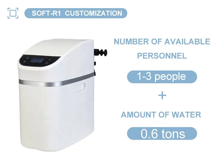 Innovative Small Dimension Automatic Household 1T Water Softener Machine with 9L Soft Resin Down Flow Or Up Flow