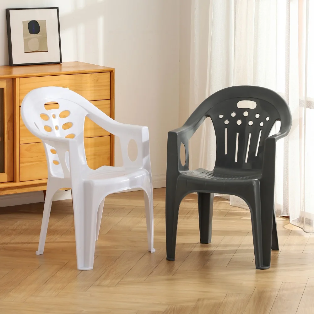 Modern Outdoor Furniture Durable Waist Chair Royal High Back White Plastic Chair for Garden/Banquet Beach Chair