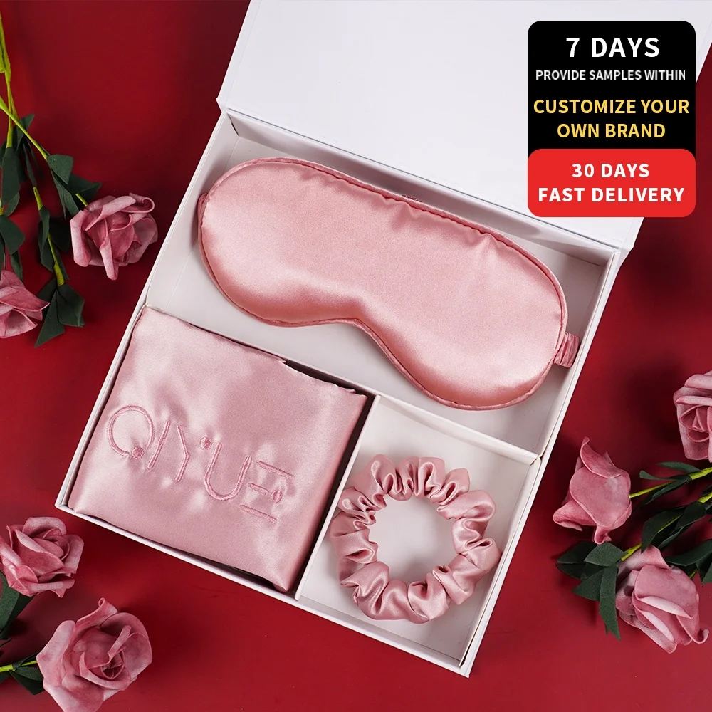 custom various colors emulation silk pillow case professional embroidery pillow case soft and smooth silk pillow case set