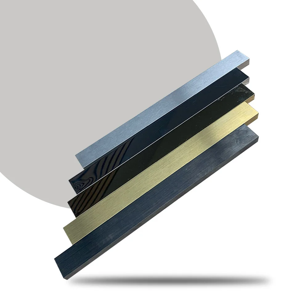 KASARO Brushed Stainless Steel Carpet U Tile Trim Profile Decorative Strips Brass Metal U Trim For Furniture