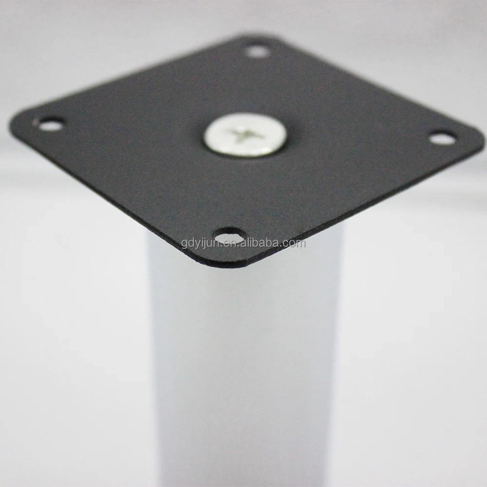 Cheap straight tube iron material grey color sofa leg cylindrical shape aluminum sofa accessories legs