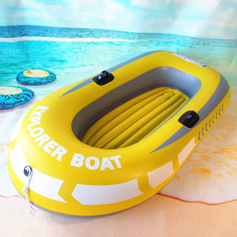 Portable PVC Folding Inflatable Kayak for Lake Usage Thickened Rubber Drifting Pontoon Engine Combo Set for Fishing Rowing Boats
