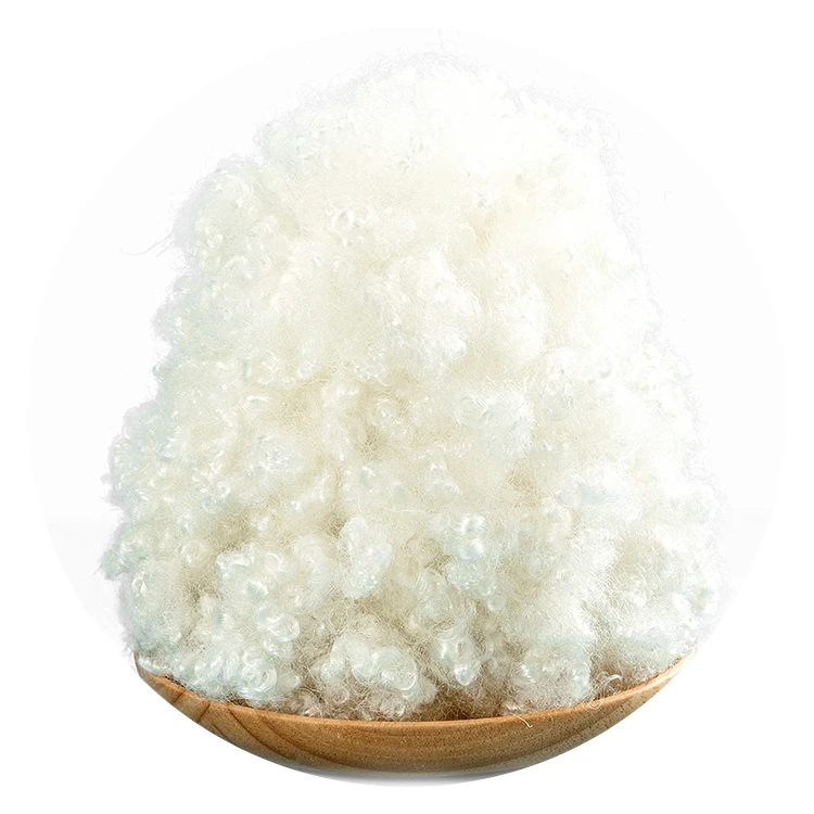 Hollow conjugated siliconized fiber HCS Recycled polyester staple for filling