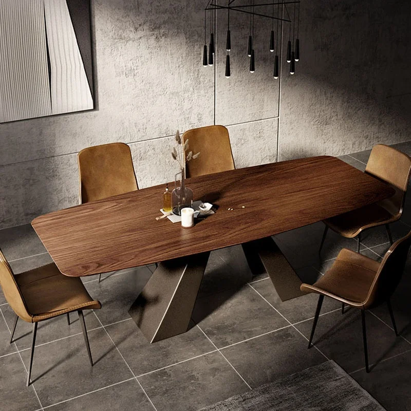 Fashion Dining Room Furniture Designs Wooden Table Top Luxury 8 seater  Dining Table