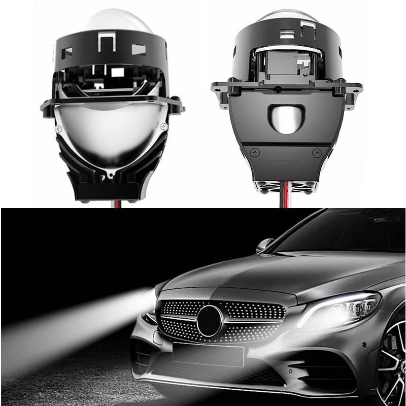 Factory price auto car head light 3.0 Inch Bi LED Projector Lens Hi/Lo Beam Conversion Kit-6000K For Hella 5 bracket