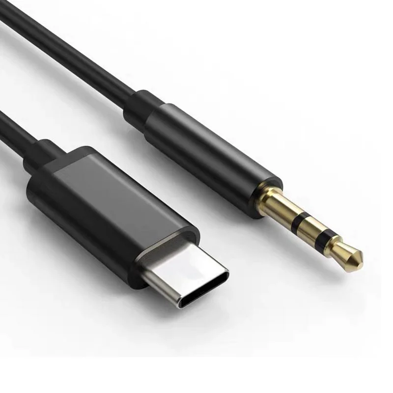 1m usb-c to 3.5mm audio cable 3.5 jack aux cable for car stereo speaker headphone
