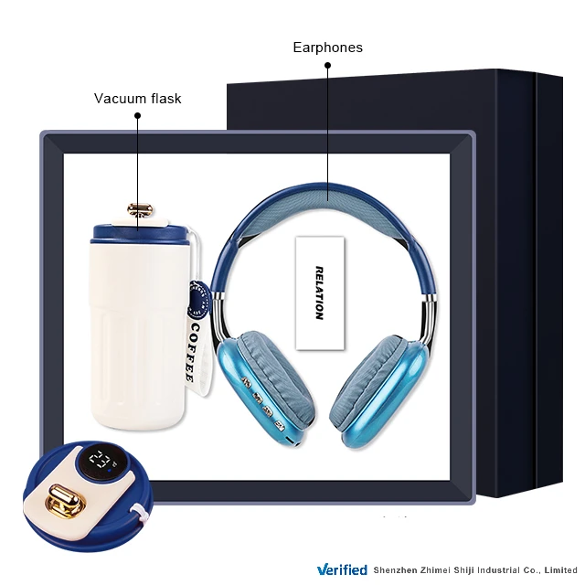 Горячий! 2 в 1 PP силиконовый материал Вакуумная чашка + проводное подключение Bluetooth наушники корпоративный офисный подарочный набор