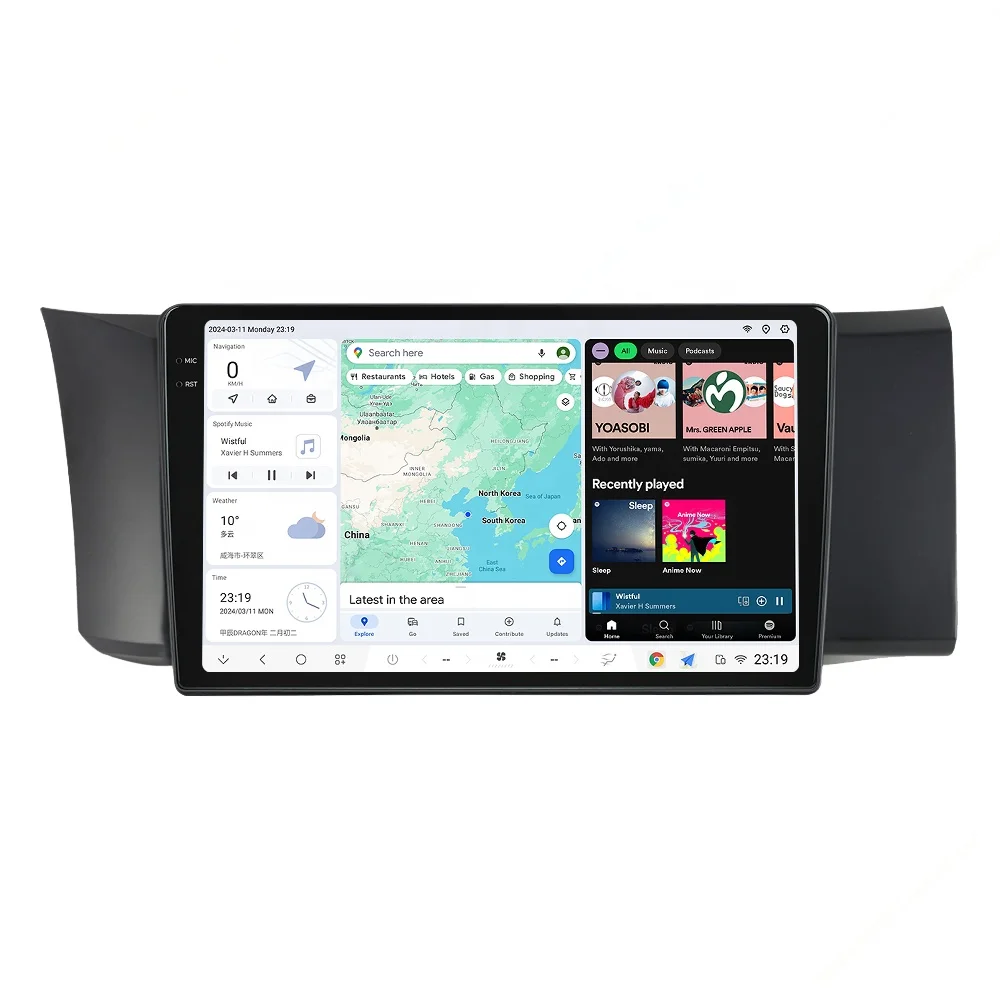 Mekede DUDU7 android car radio dvd player 2K QLED  multimedia split screen 4g for Toyota GT 86 Subaru BRZ 2012 2013 2014 2016