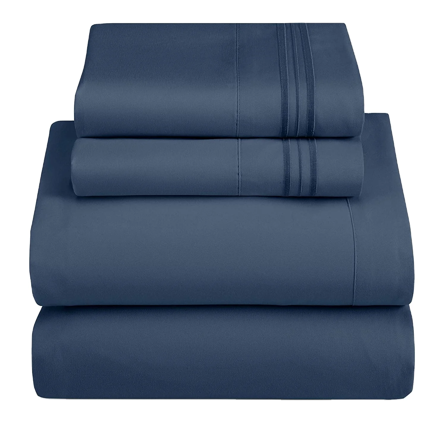 Super Soft 1800 Thread Count 100% Microfiber Embroidery Sheets with Deep Pocket