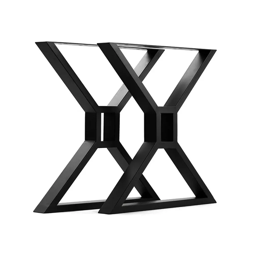 Amazon Hot Sale Black Trapezoid Metal Coffee Table Legs Heavy Duty Furniture Legs for Bench Dining Table Durable Desk Legs