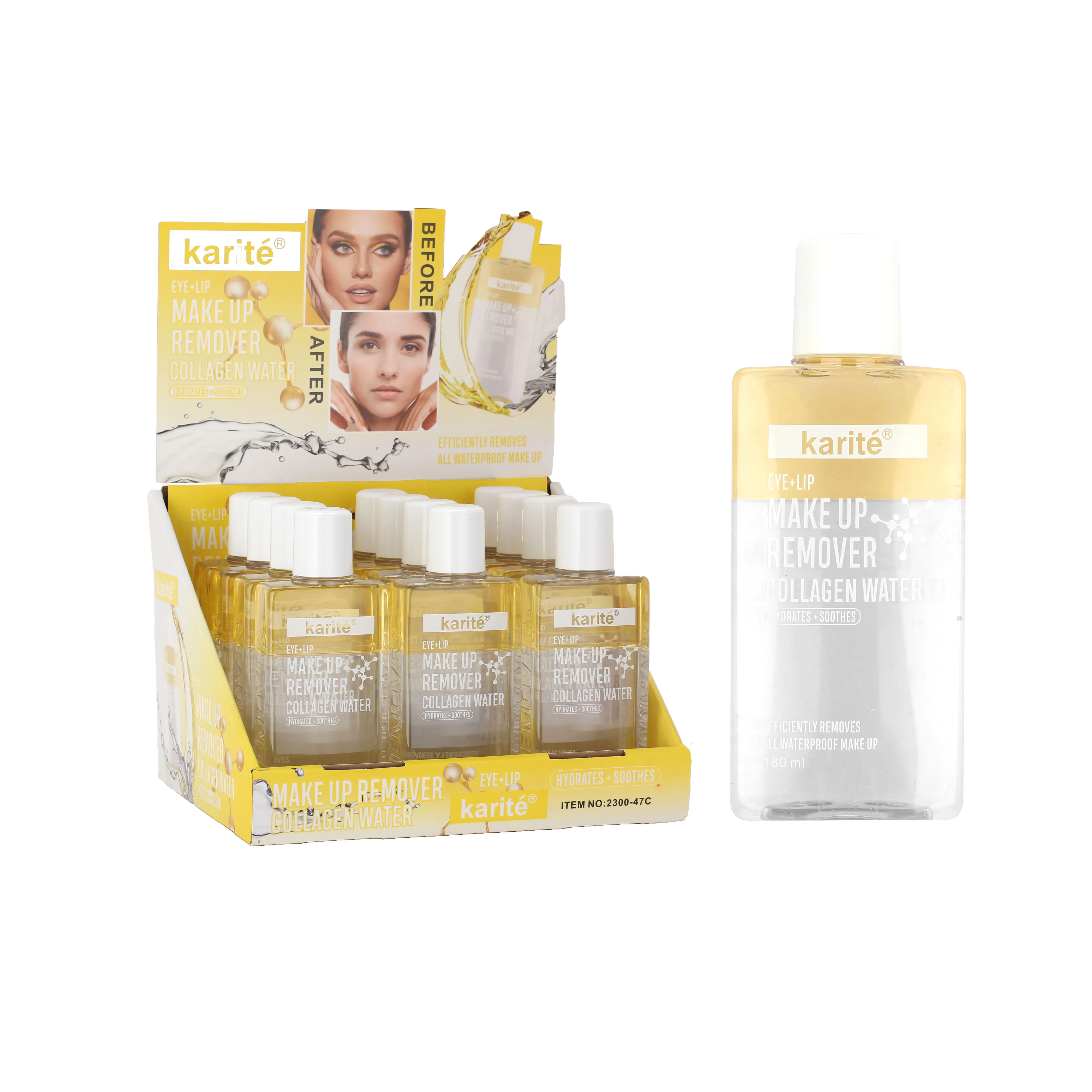 Karite Make up Cleanser Cosmetic facial micellar water Face Makeup Cleansing Smoothing Makeup Remover