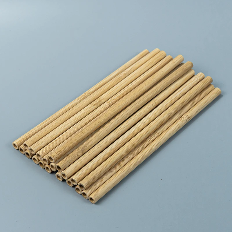 Natural bamboo material eco-friendly custom 10mm bamboo straw