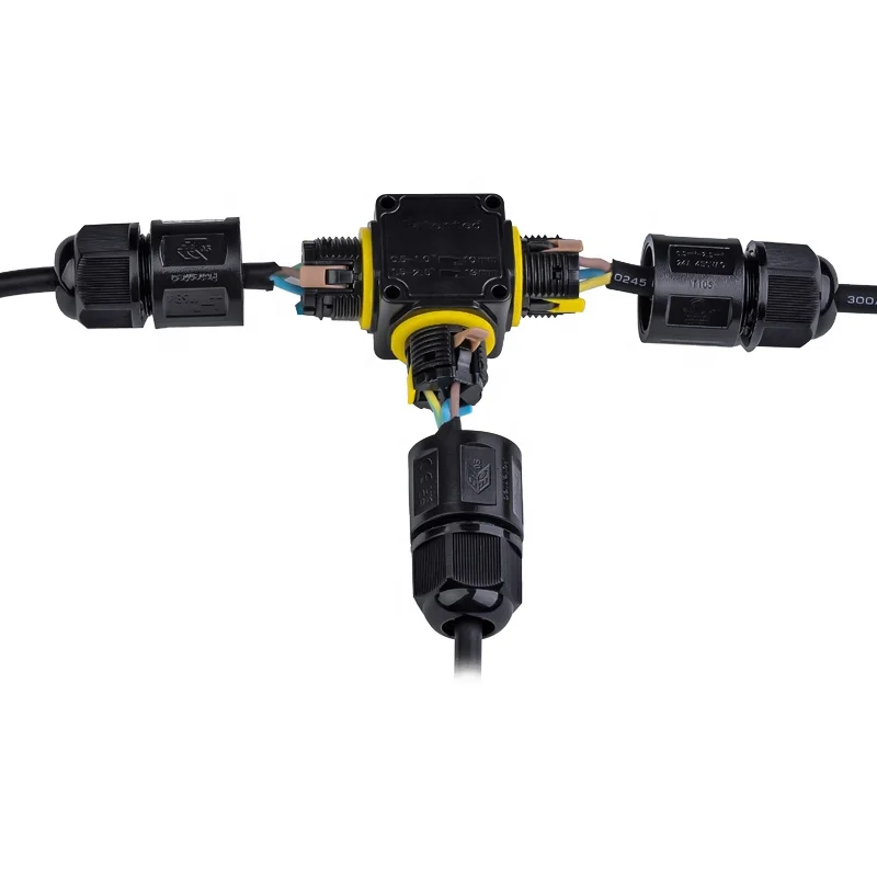 Hot Sales Outdoor LED Plastic IP68 Waterproof Electrical 3 Pin no Screw Connector