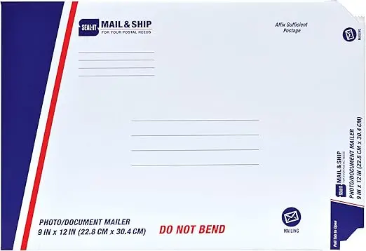 High Quality Custom Logo And Size Mail & Ship Photo/Document Mailer Chipboard 100% recyclable