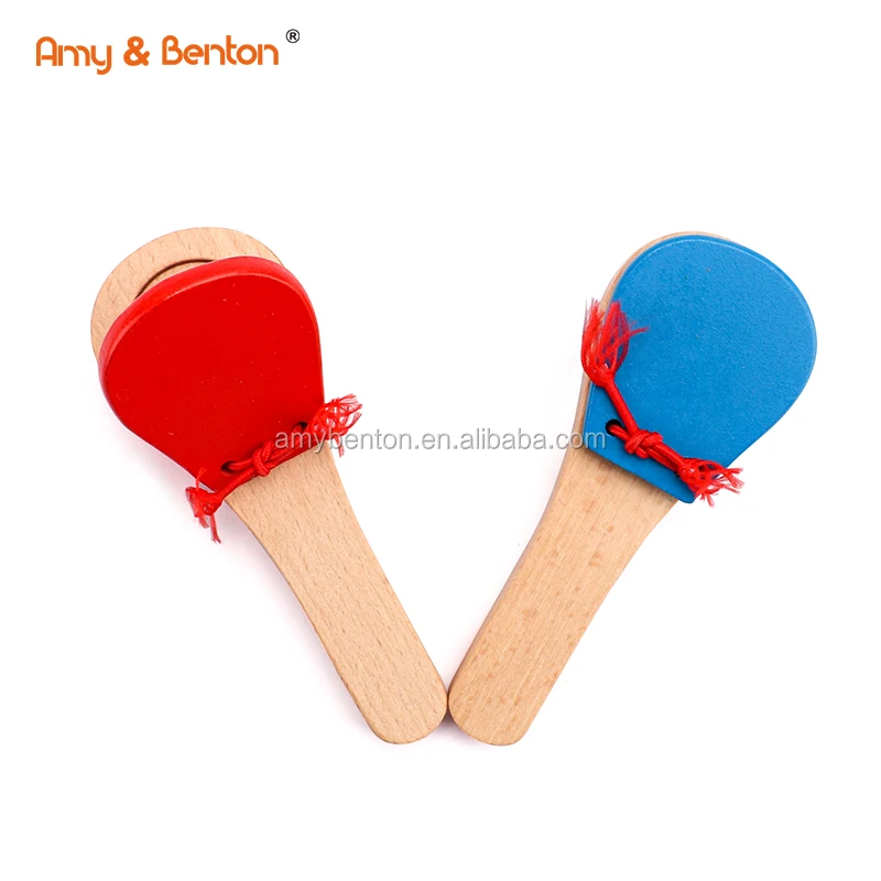 Wholesale Kids Noise Maker Musical Toys Wooden Hand Clapper Musical Instruments From amybenton