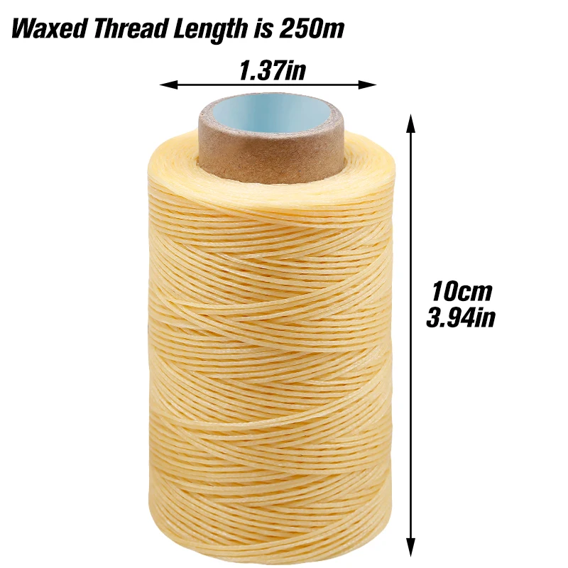 Flat Waxed Sewing Line Thickness Thread Leather Waxed Cord For Leather Craft Hand Threads