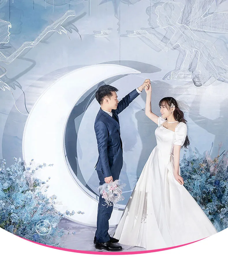 Wedding props luminous ornaments wedding stage background wedding decorations arrangement moon luminous ornaments