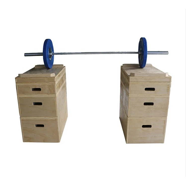 OKPRO Weight Lifting Wooden Jerk Boxes Jerk Block Boxes