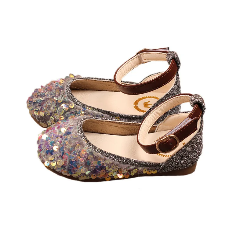 baby ballerina dress shoes kids sandals Girls Shoes Flats Toddlers Silver Spring Bling Gold Anti-Skid