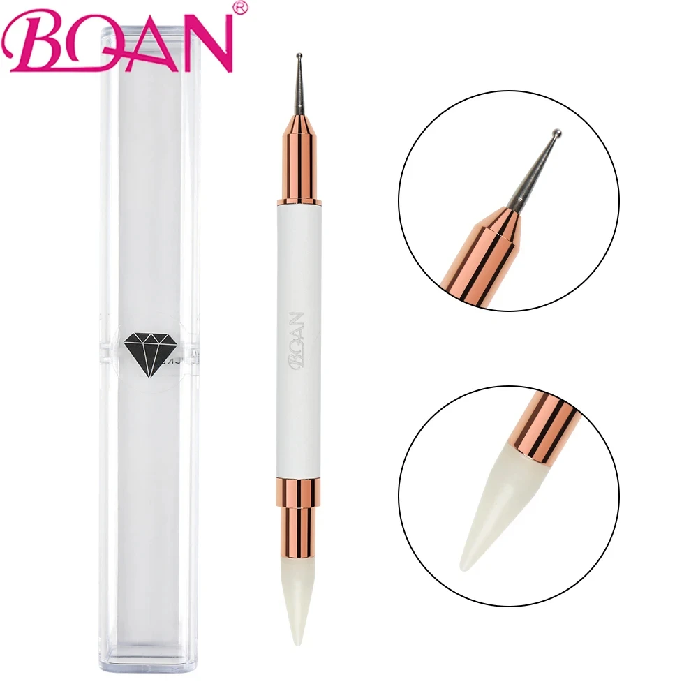 Rhinestones Dual Wax Pen Nail Dotting Brush Double End Nail Art Brush For Nail Art Cloth Diamond Picker Painting