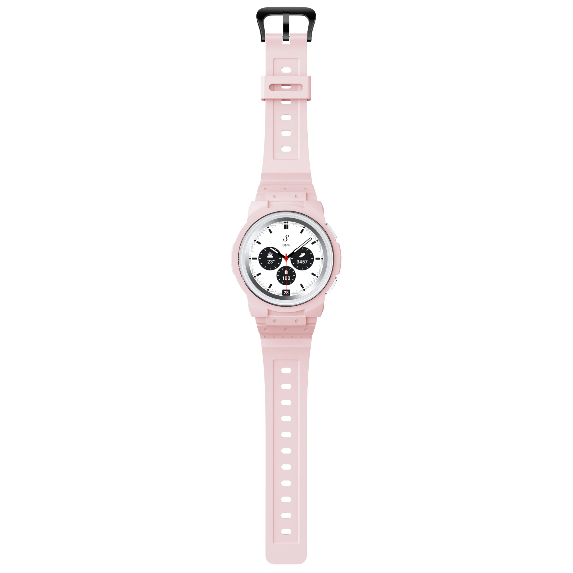 Silicone Case + Strap For Samsung Galaxy Watch 4 Bands Classic 46mm 42mm Sports Bracelet Integrated Band Cover