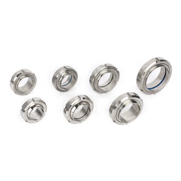 QiiMii Hot Sale SS304/SS316L Sanitary  Stainless Steel Rotary  Union Pipe Fitting Welding Tri-Clamp Thread Flange