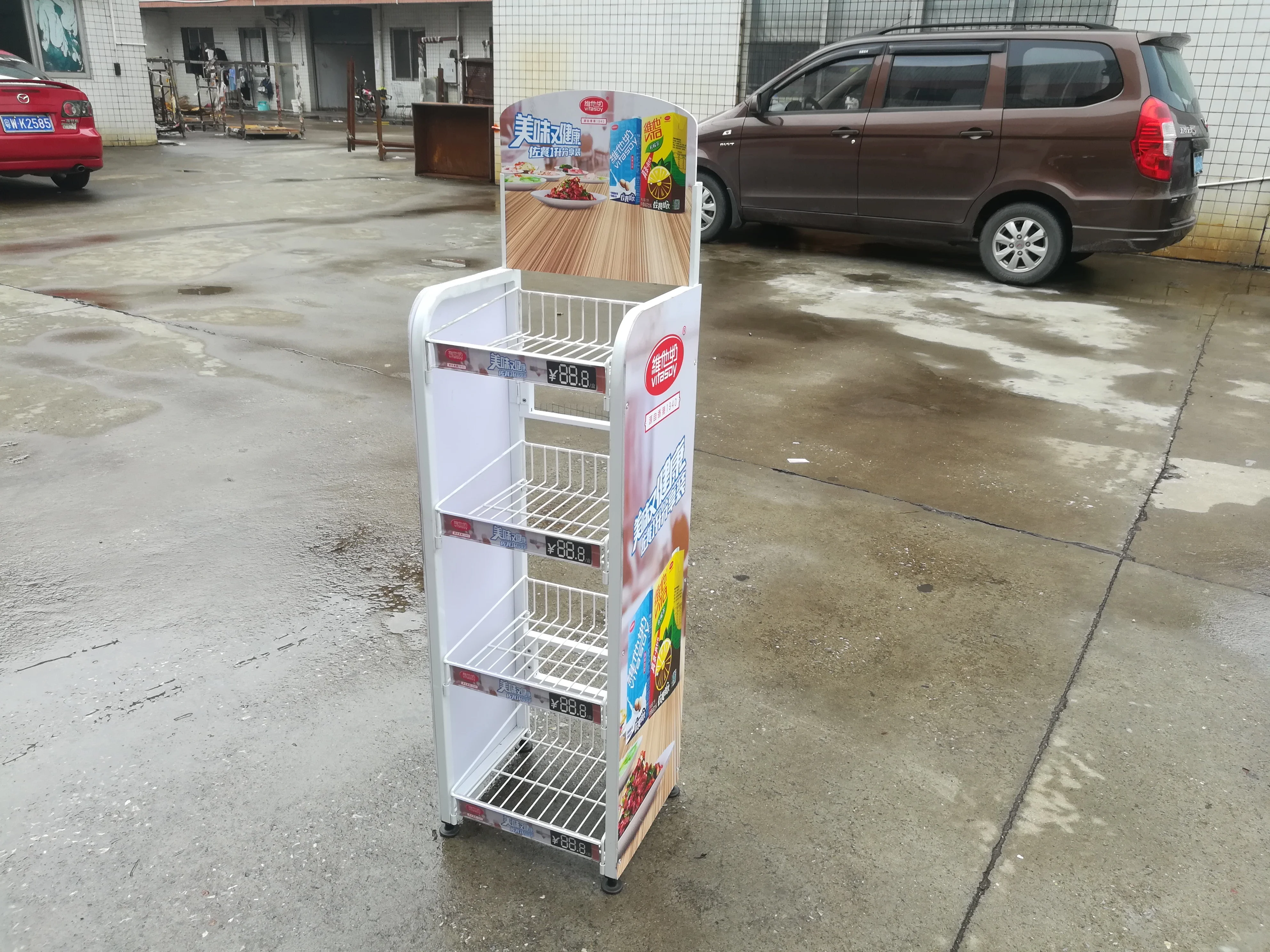 Wire Adjustable Shelf Racks Display Portable Supermarket Display Rack Potato Chip Snack Metal Retail Store Display Racks