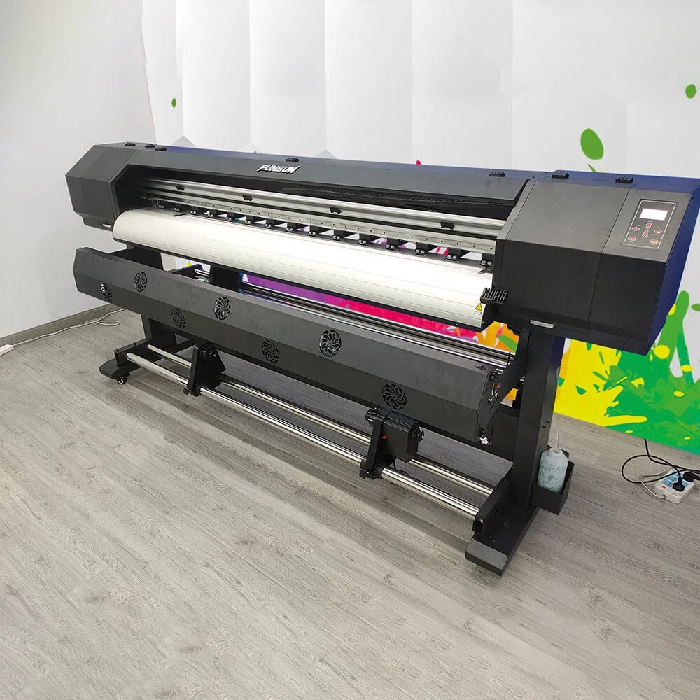 Funsun 1.8m Vinyl Sticker CMYK Indoor Flex Banner Impresora Eco Solvente Eco Solvent Printer with DX6 Print Head
