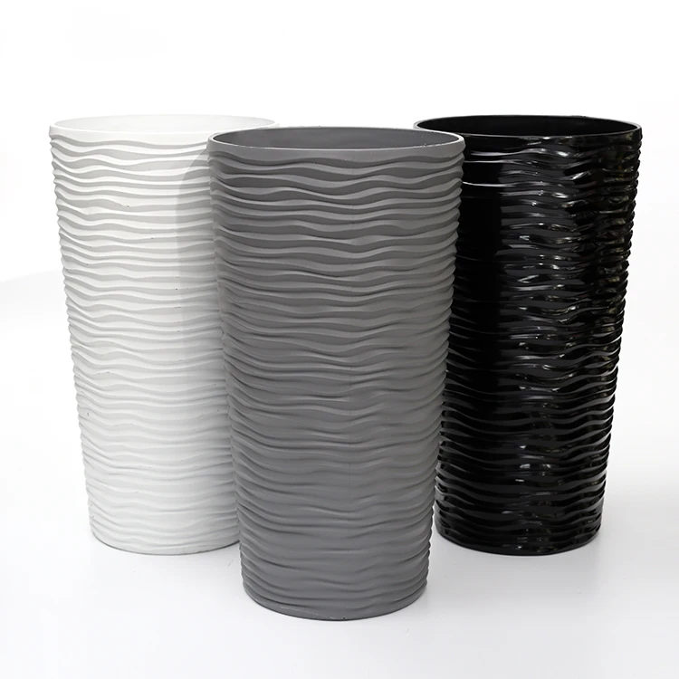 Садовый лучший пластиковый цветочный горшок новый дизайн большой для растений используемый с цветами/зелеными