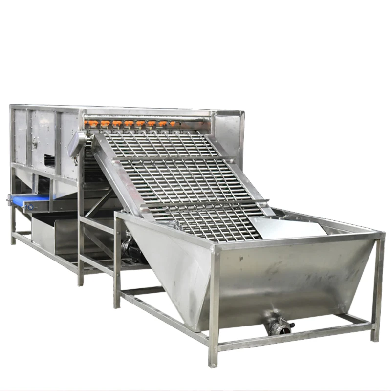 Automatic cooked egg shelling machine  eggs shell breaking machine  peeling machine