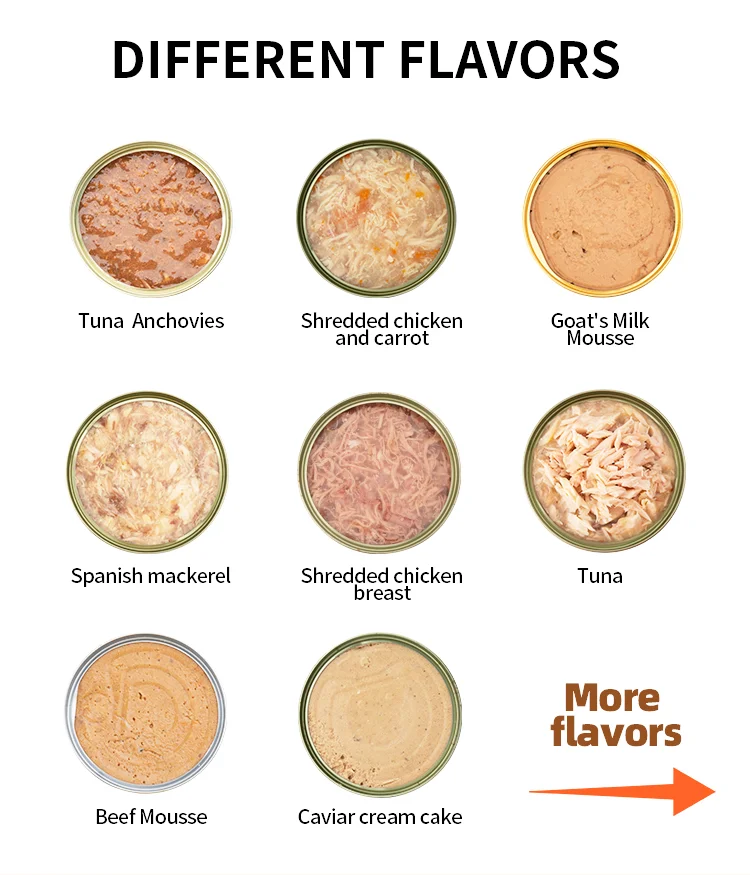 Factory Customized Pet Snacks Chicken Tuna Salmon Fresh Meat Cat Food