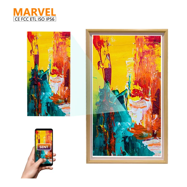 oil paiting digital photo frame wall mounted wallmount custom wireless digital photo frame