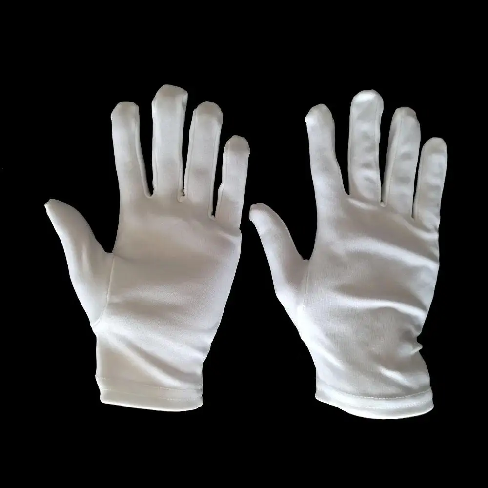 Extra Thickness White Nylon Ceremony Parade Hand Gloves