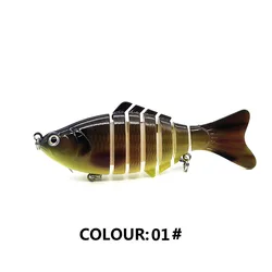 GASTORNI 10cm 15.7g Custom Logo Trout Bionic Lifelike Artificial Plastic 7 Segment Multi Jointed Fishing Lure Segmented
