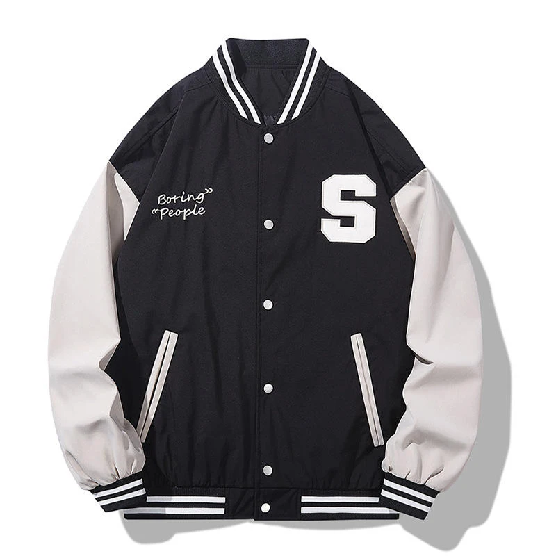 2022 Hot Selling Korean Baseball Embroidery Collage Jacket Breathable Sublimation Baseball Jacket For Men/