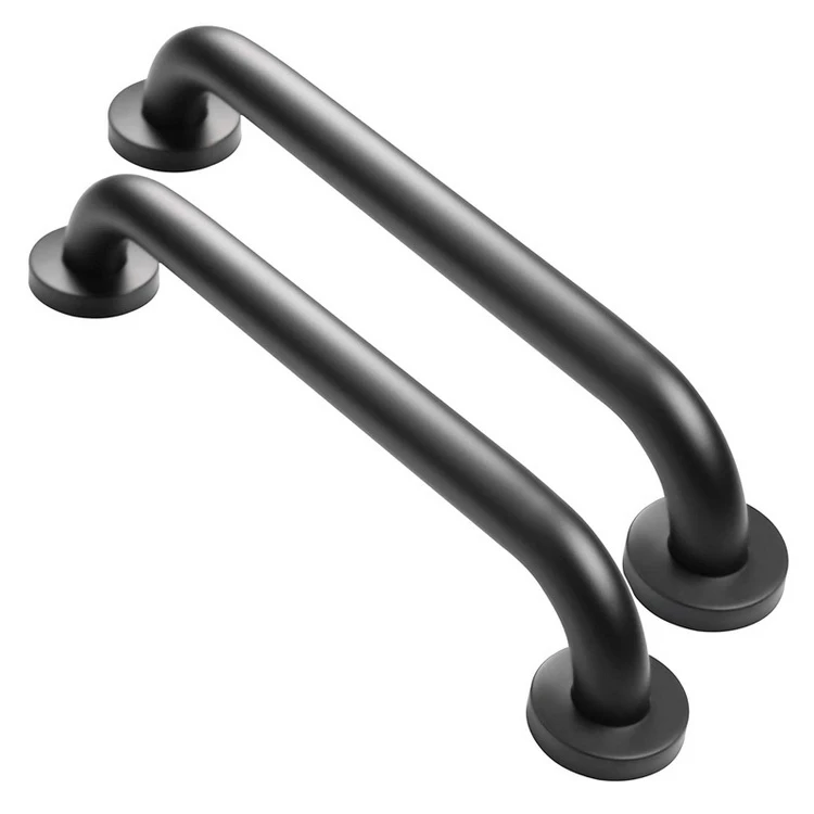 Rhetech Support Balance Armrest Pregnant Children Handicap Injury Senior Assist Matte Black Bath Handle Knurled Safety Hand Rail