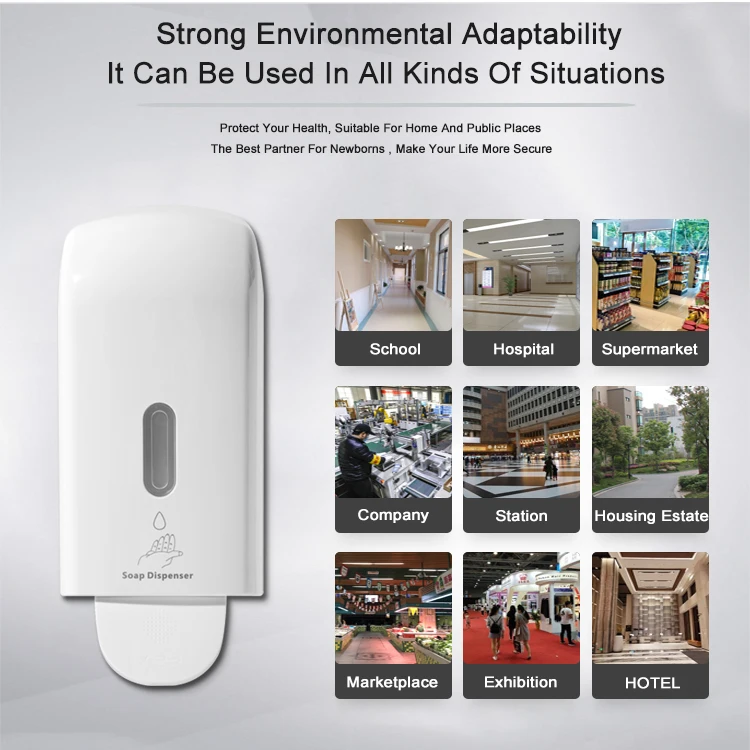 1000ml Electroplate Plastic Wall Mounted Hand Foam Soap Dispenser For Commercial Hotel