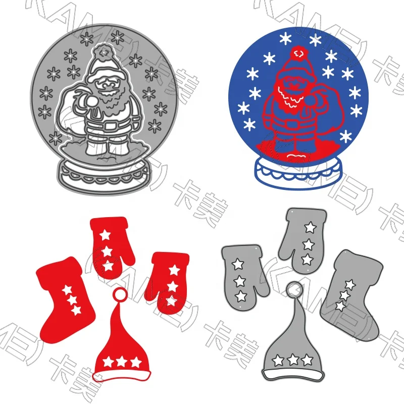 KAMEI Hot selling customize metal Craft cutting dies for diy Christmas Europa cup Olympics gift paper decoration