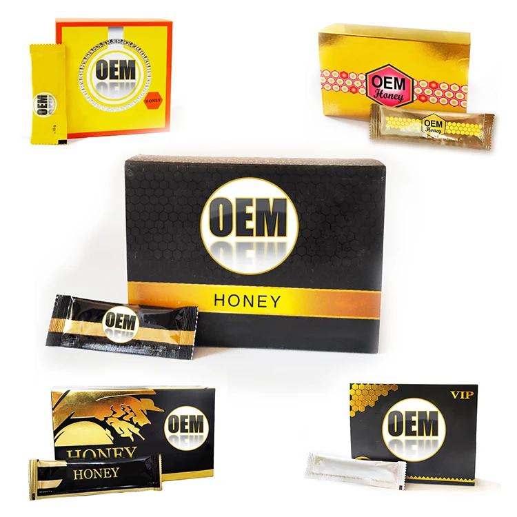 Sample ordering Hot selling  honey  for man in the United States Royal Honey Paper Boxes