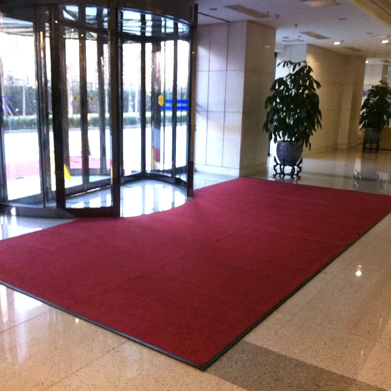 Waterproof Anti slip Red Outdoor PVC Flooring Roll Absorbent Carpet Cotton Door Entry Mat for home