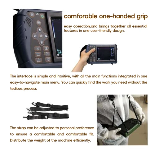Veterinary Ultrasound Machine Pregnancy Portable Vet Handheld Scanner B-Ultra Sound Convex Probe for Cattle Pig Goat Horse