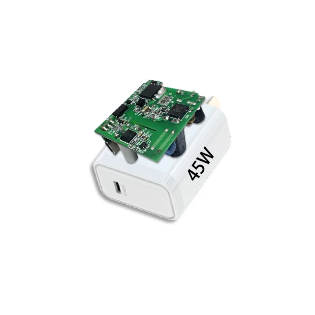 pd 45w gan charger usb c power adapter dual type cCKD pd fast charging solution ic chip manufacturer and provider in Shenzhen