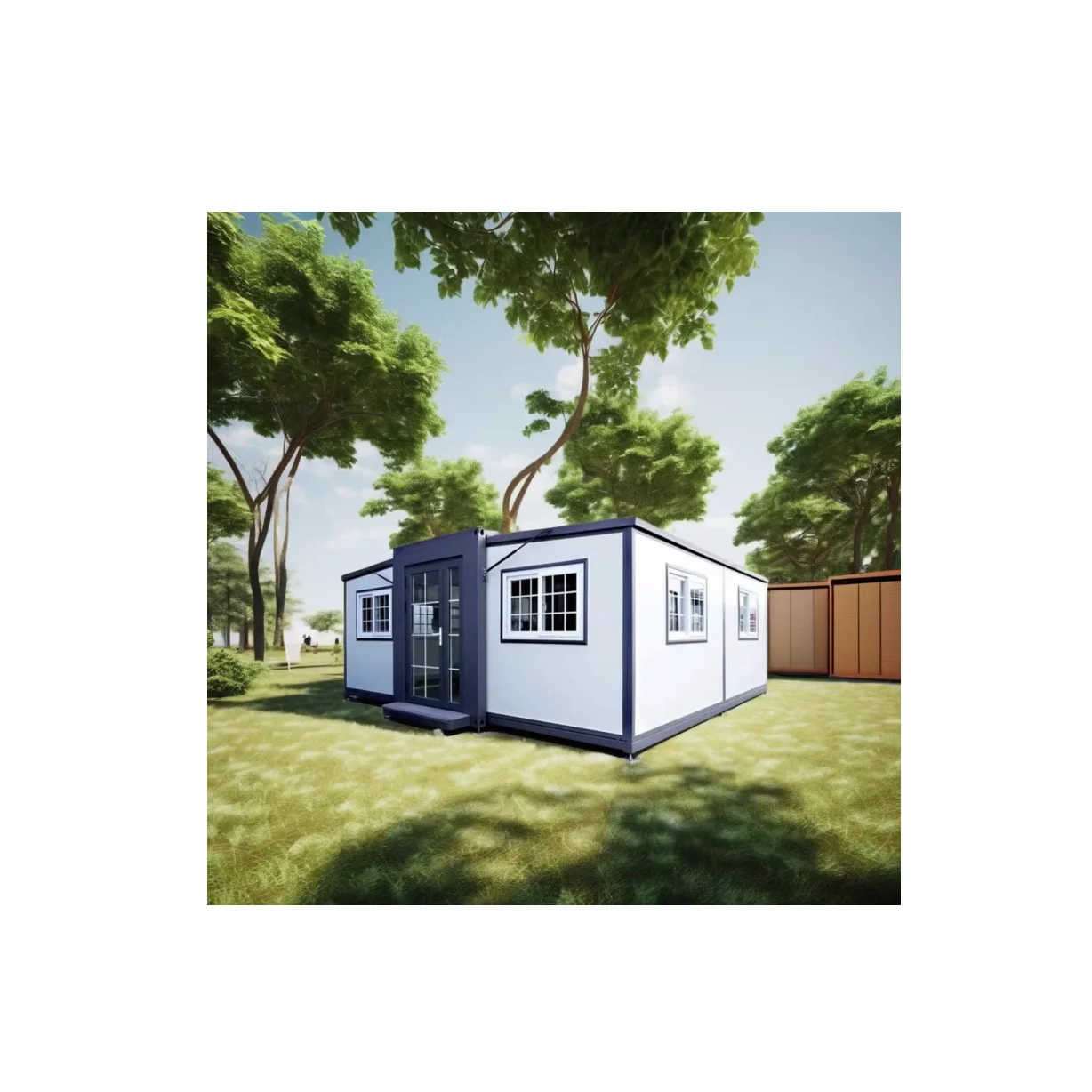 Luxury Modern Prefabricated Mobile Folding Home Double-Wings Bi-Plane Room Design for Construction & Real Estate
